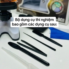 Kính Hiển Vi Khoa Học Cho Bé 1200X Hộp Lớn Kèm Bộ Phụ Kiện Thí Nghiệm