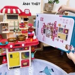 Đồ Chơi Nhà Bếp Cho Bé Cỡ Lớn 48 Chi Tiết Có Vòi Nước, Đèn Âm Thanh – Mẫu Mới Nhất 2025