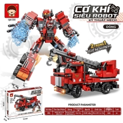 Bộ Lắp Ghép Xe Cẩu Biến Hình Robot 2in1