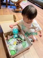 Đồ chơi câu cá nam châm 2IN1 mô hình khủng long bản tiếng Anh kèm bàn cân toán học có nhạc vui nhộn cho bé