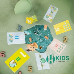 Đồ chơi câu cá nam châm 2IN1 mô hình khủng long bản tiếng Anh kèm bàn cân toán học có nhạc vui nhộn cho bé