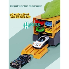 Đồ chơi xe khủng long bạo chúa nuốt ô tô kèm nhiều oto hợp kim cao cấp kích thước lớn cho bé