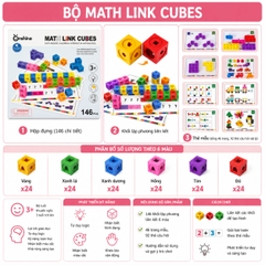 Linking Cubes Montessori - Bộ Học Liệu STEM Giúp Bé Học Toán, Đếm Số Và Phát Triển Tư Duy