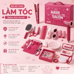 Bộ Đồ Chơi Làm Tóc Cho Bé Hair Salon 23 Chi Tiết Kèm Máy Sấy Và Máy Duỗi Tóc