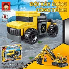 Bộ Lắp Ghép Đội Xe Công Trình 9 Mẫu