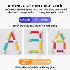 Lắp Ghép Nam Châm Bạn Đồng Hành Của Bé 100pcs - Onshine 4406 - Bảng Chữ Cái Lắp Ghép Cho Bé