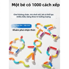 Bộ Que Nam Châm Bảy Màu Fun Play 100 Chi Tiết – Lắp Ghép Sáng Tạo Cho Bé 3+