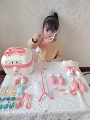 Đồ chơi bác sĩ cho bé gái trai trẻ em NANATU cao cấp, hộp dụng cụ y tế nhập vai mô phỏng y tá, nha sĩ, khám răng
