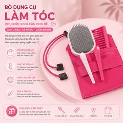 Bộ Đồ Chơi Làm Tóc Cho Bé Hair Salon 23 Chi Tiết Kèm Máy Sấy Và Máy Duỗi Tóc