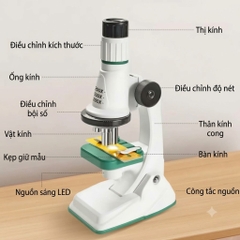 Kính Hiển Vi Khoa Học Cho Bé Kèm Tiêu Bản Microscope 1200X