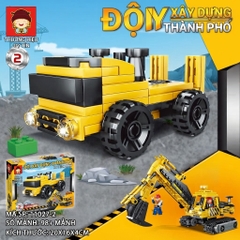 Bộ Lắp Ghép Đội Xe Công Trình 9 Mẫu