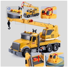 Đồ chơi mô hình xe ô tô cần cẩu móc cỡ lớn chạy đà cao cấp có đèn nhạc hoạt động như thật cho bé