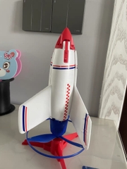 Đồ chơi bệ phóng tên lửa máy bay có thể xoay vòng xoè cánh có đèn vui nhộn