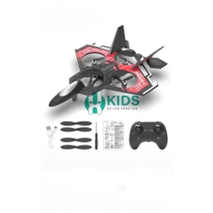 Đồ chơi Máy bay chiến đấu điều khiển từ xa 2.4G có thể nhào lộn xoay 360 kèm pin sạc 4 cánh quạt siêu bền bỉ cho bé