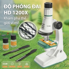 Kính Hiển Vi Khoa Học Cho Bé Kèm Tiêu Bản Microscope 1200X