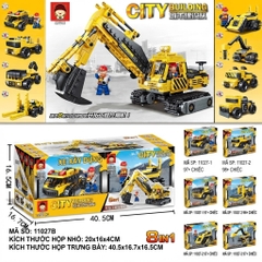 Bộ Lắp Ghép Đội Xe Công Trình 9 Mẫu