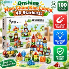 Bộ Nam Châm Kim Cương 4D Starburst Onshine 100 Chi Tiết Cho Bé