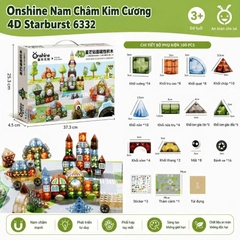 Bộ Nam Châm Kim Cương 4D Starburst Onshine 100 Chi Tiết Cho Bé