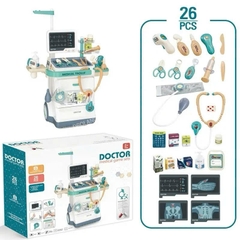 Xe Đẩy Bác Sĩ Đồ Chơi 26 Chi Tiết Size Đại Có Máy Đo Huyết Áp Cho Bé