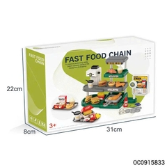 Quầy Đồ Chơi Cửa Hàng Thức Ăn Nhanh 71 Chi Tiết Cho Bé – Mã 668-139