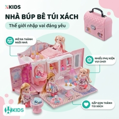 Ngôi Nhà Búp Bê Mini Biến Hình Túi Xách Kèm Phụ Kiện 6688-1
