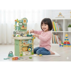 Bộ Đồ Chơi Nấu Ăn Nhà Bếp 69cm 21 Chi Tiết Cho Bé