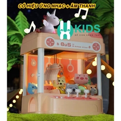 Máy gắp thú bông cỡ lớn hình pony , thỏ trắng , khủng long ,heo hồng kèm xu đếm thời gian, có nhạc có đèn cho bé