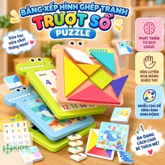 Bảng Xếp Hình Ghép Tranh Trượt Số Puzzle Cho Bé