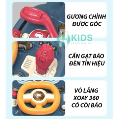Đồ chơi vô lăng mô phỏng lái xe ô tô như thật với nhiều nút điều khiển kèm hiệu ứng đèn và âm thanh vui nhộn cho bé