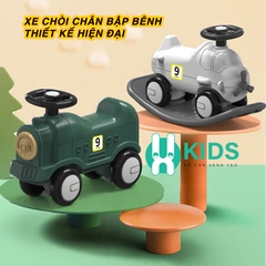 Xe chòi chân bập bênh 2 in 1 kiểu dáng mới, thiết kế hiện đại cho bé từ 12 tháng