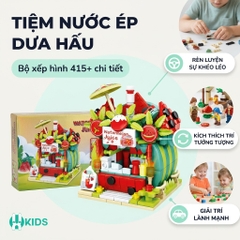 Bộ xếp hình cửa hàng nước ép dưa hấu 415+ chi tiết