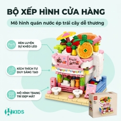 Bộ xếp hình cửa hàng nước ép trái cây 413+ chi tiết – QS08