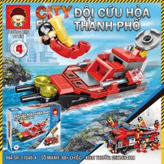 Bộ Lắp Ghép Đội Cứu Hỏa Thành Phố 11 Mẫu