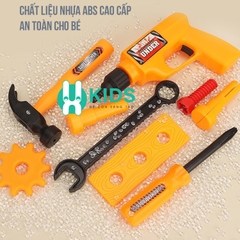 Đồ chơi ốc vít, lắp ráp kĩ sư 2in1 kết hợp ghế ngồi cỡ lớn cho bé có máy khoan điện, dụng cụ sửa chữa cho bé