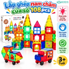 Bộ Lắp Ghép Nam Châm Cửa Sổ Onshine 108 Chi Tiết Cho Bé – Mã 7857