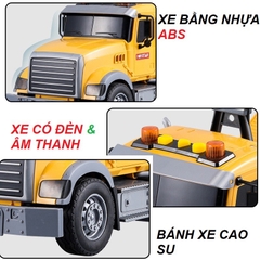 Đồ chơi mô hình xe ô tô cần cẩu móc cỡ lớn chạy đà cao cấp có đèn nhạc hoạt động như thật cho bé