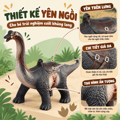 Mô Hình Khủng Long Trẻ Em Cỡ Siêu Lớn Có Yên Ngồi, Âm Thanh – 2 Mẫu