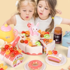 Bộ Đồ Chơi Cắt Bánh Sinh Nhật 85 Chi Tiết Có Đèn Nhạc Cho Bé