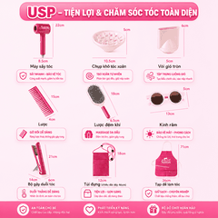 Bộ Đồ Chơi Làm Tóc Cho Bé Hair Salon 23 Chi Tiết Kèm Máy Sấy Và Máy Duỗi Tóc