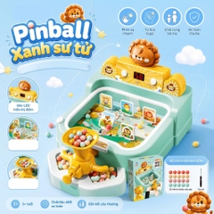 Máy Bắn Bi Pinball Cho Bé – Sư Tử Xanh, Thỏ Hồng
