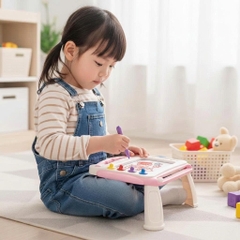 Bảng Vẽ Tự Xóa Có Chân Đứng Cho Bé – Bảng Vẽ Từ Tính Kèm Bút Và Con Dấu XKIDS
