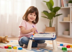 Bảng Vẽ Tự Xóa Có Chân Đứng Cho Bé – Bảng Vẽ Từ Tính Kèm Bút Và Con Dấu XKIDS