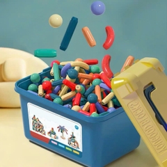 Bộ Xếp Hình Nam Châm 72 Chi Tiết XKIDS – Thanh Nam Châm Lắp Ghép Sáng Tạo Kèm Hộp Đựng
