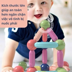 Bộ Xếp Hình Nam Châm 72 Chi Tiết XKIDS – Thanh Nam Châm Lắp Ghép Sáng Tạo Kèm Hộp Đựng