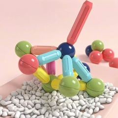 Bộ Xếp Hình Nam Châm 72 Chi Tiết XKIDS – Thanh Nam Châm Lắp Ghép Sáng Tạo Kèm Hộp Đựng