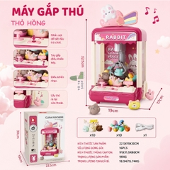 Máy Gắp Thú Mini Claw Machine Cho Bé Kèm Nhạc Và Đèn – Đồ Chơi Gắp Thú Có Kẹo Gashapon, USB Sạc, Nhiều Mẫu Cute