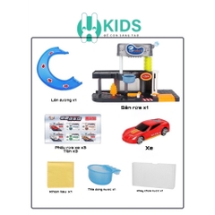 Bộ đồ chơi rửa xe ô tô thông minh đổi màu theo nhiệt độ có đèn và âm thanh sống động cho bé siêu thú vị