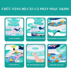 Đồ chơi câu cá đa năng 4in1 cỡ lớn X KIDS cá có thể bay lượn kèm hiệu ứng đèn âm thanh giúp bé phát triển trí tuệ