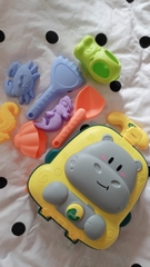 Bộ Vali kéo đồ chơi xúc cát cỡ lớn cho bé trai bé gái đi biển nghịch nước nhà tắm hình con vật dễ thương