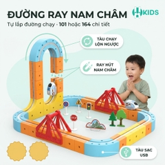 Đường Ray Xe Lửa Nam Châm 9836C - Xếp Hình Nam Châm Cho Bé
